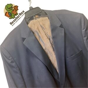 Joseph &‎ Feiss Gold Navy Blue Blazer Men's Business Suit Coat Jacket 54%